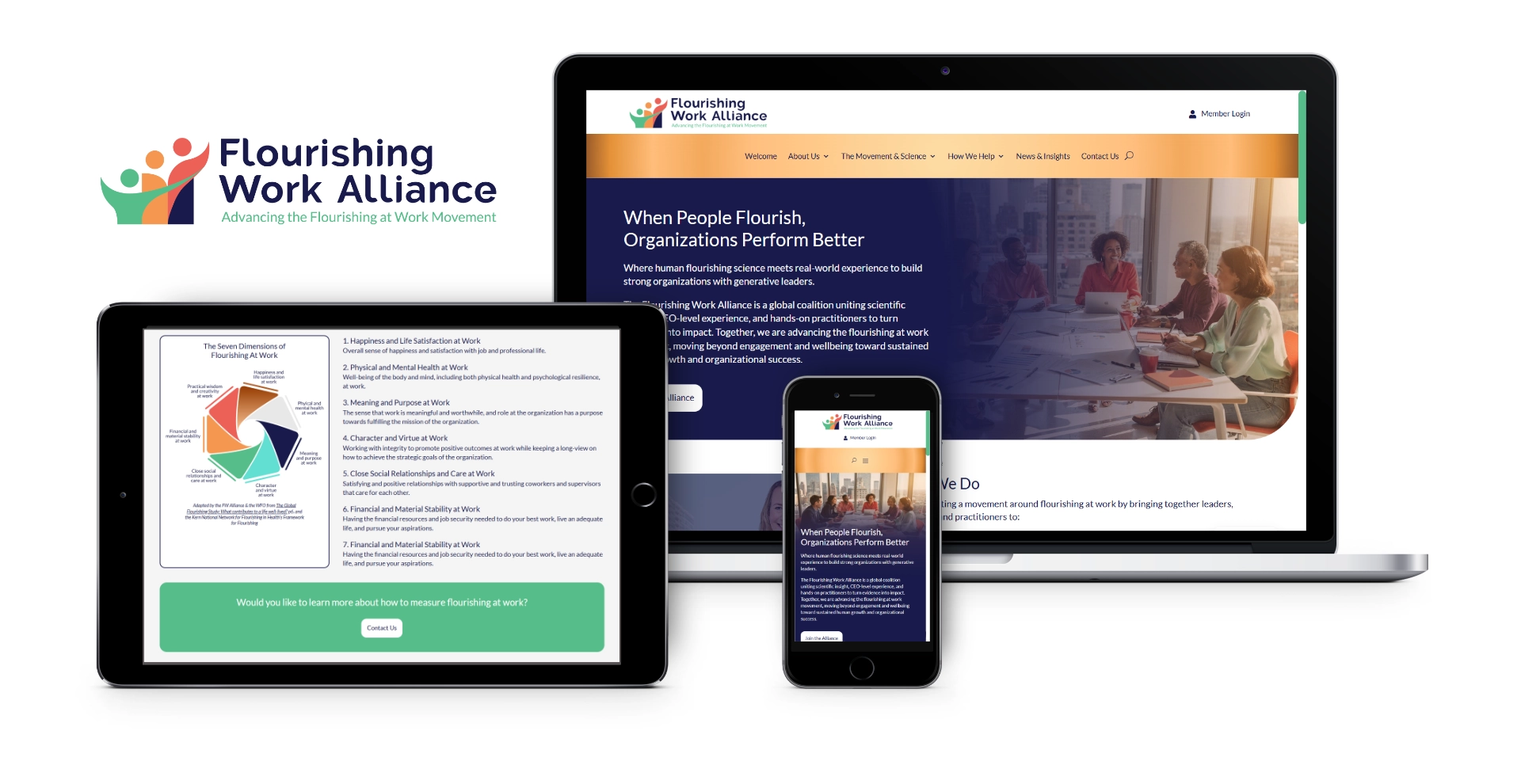 Flourishing Work Alliance - Website and graphics
